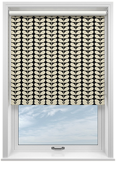 Orla Kiely Solid Stem, Black - Roller Blind